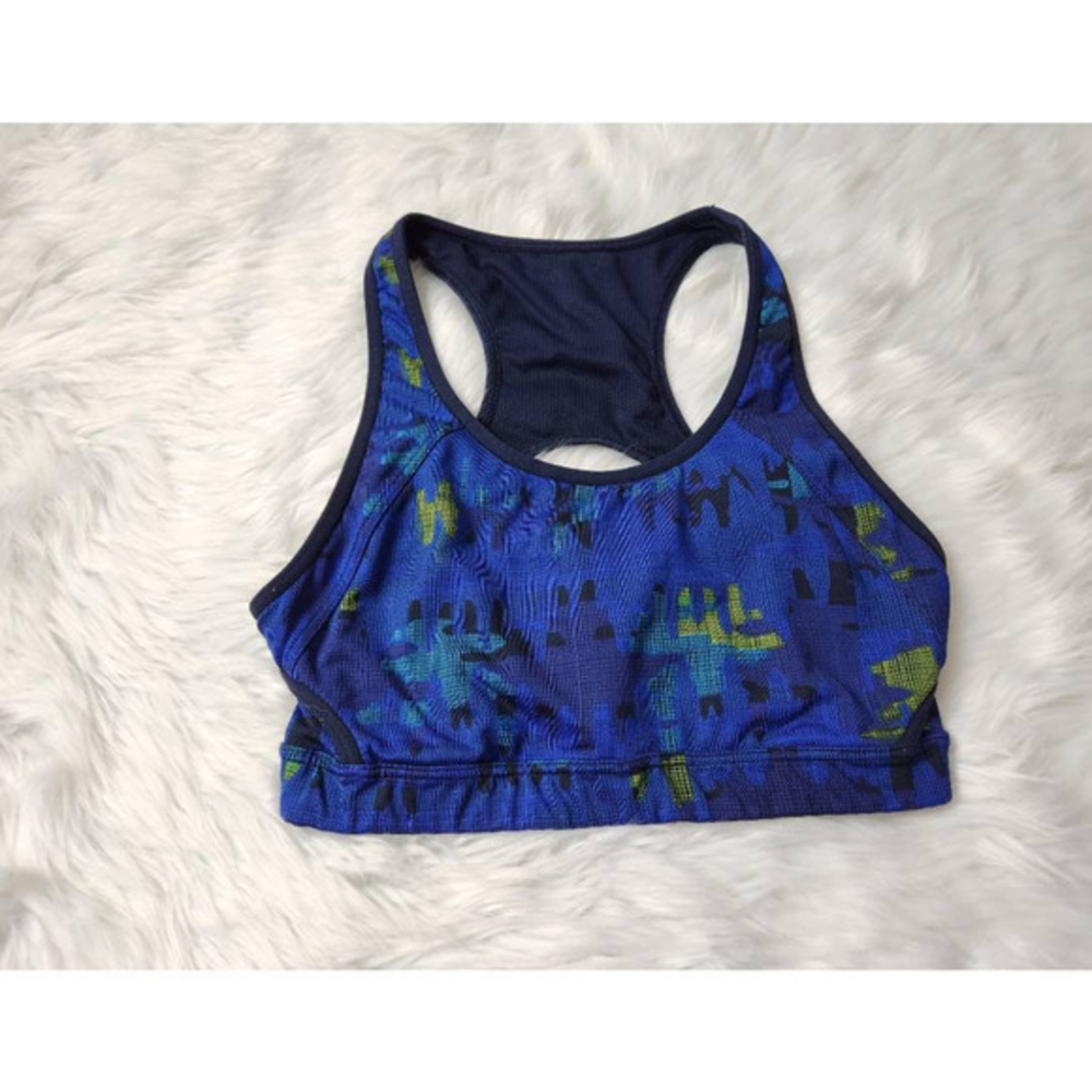 Athleta Women Sports Bra‎ Racerback Multicolor Yoga Stretch Activewear Top S